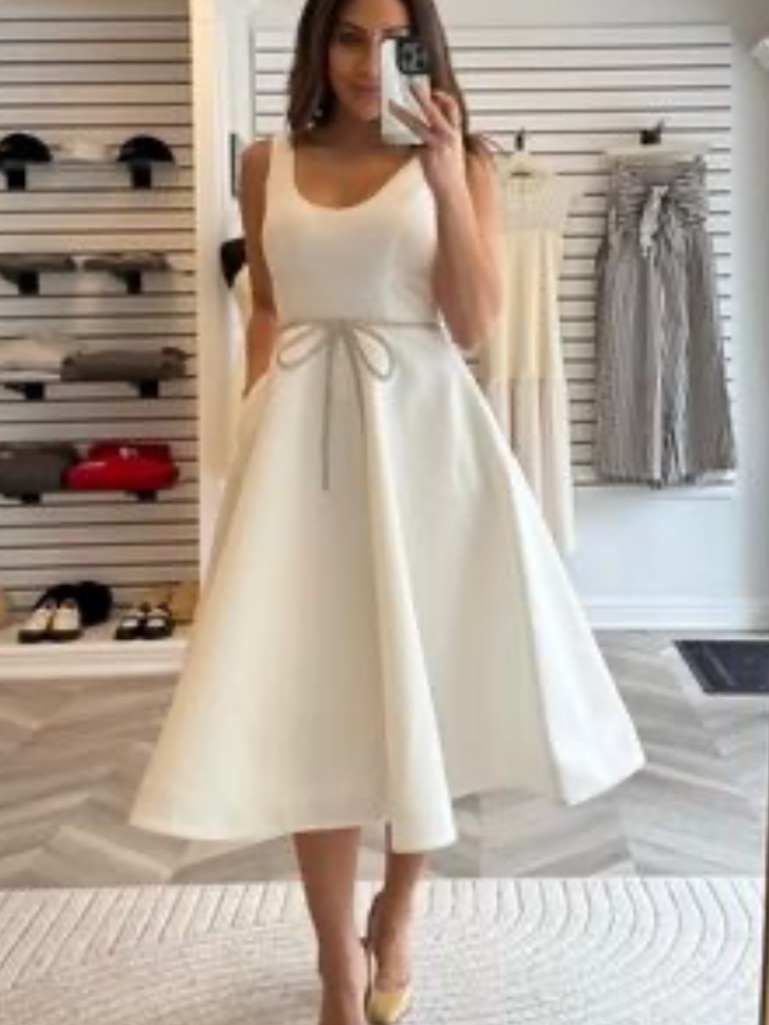 Anthropologie Helsi Helena Sleeveless Crystal Bow Fit & Flare Midi Dress